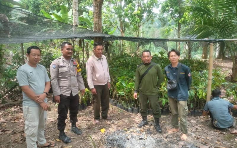 Bhabinkamtibmas Seginim Laksanakan Monitoring Pendistribusian Bibit Produktif di Desa Suka Rami