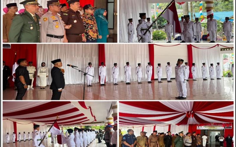 Kapolres BS Hadiri Upacara Pengukuhan Paskibraka Kabupaten Bengkulu Selatan Tahun 2023