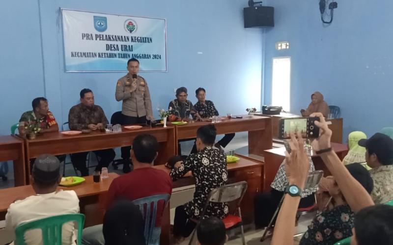 Kapolsek Hadiri Undangan Pra Pelaksanaan Kegiatan Di Desa Urai Tahun Anggaran 2024