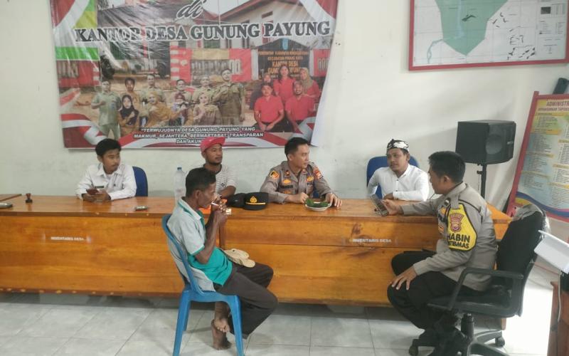 Kapolsek Ketahun Cooling System Dalam Rangka Situasi Kamtibmas Di Desa Gunung Payung