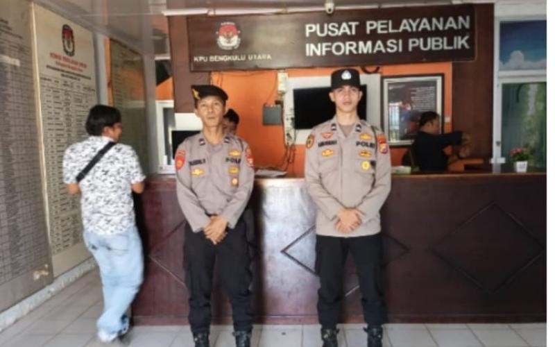 Polres Bengkulu Utara Gelar Pengecekan Preventif untuk Pengamanan Kantor KPUD Jelang Pemilu 2024