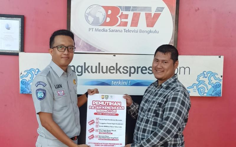 Jasa Raharja Bengkulu Perkuat Sinergi dengan BETV Lewat Silaturahmi dan Sosialisasi Program Pemutihan Pajak