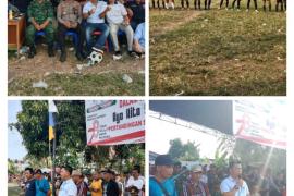 Bersinergi Kapolsek Seginim dan Danpos Seginim   Monitoring dan Pengamanan Final Turnamen Sepak Bola dan Bola Volly 