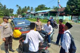 Bhabinkamtibmas Sambangi Siswa  MTs N Kabupaten Bengkulu Selatan, Sampaikan Imbaun Kamtibmas 