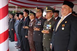 Kapolres Hadiri Upacara Puncak Hari Kemerdekaan RI ke – 78 Bersama Forkopimda Bengkulu Selatan   