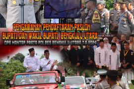 Kegiatan Pendaftaran dan Deklarasi serta Pengukuhan Bakal Pasangan Calon Bupati dan Wakil Bupati, Polres Bengkulu Utara Turunkan Personel Pengamanan dan Pengaturan