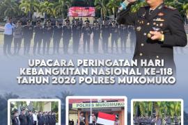 Kapolres Mukomuko Pimpin upacara dalam rangka peringatan hari kebangkitan nasional ke-118 tahun 2026  