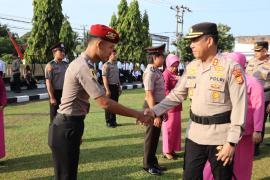 Polres Bengkulu Selatan Gelar Upacara Korps Raport Kenaikan Pangkat TMT 1 Juli 2026