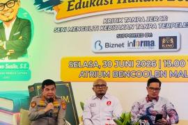 Kapolresta Bengkulu Kombes Pol Rahmad Hidayat, S.S., M.H.  menjadi narasumber dalam Diskusi Publik dan Interactive Talkshow Edukasi Hukum 2026 
