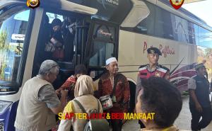 Berikan Rasa Aman, Dit Samapta Polda Bengkulu Laksanakan Pengamanan Calon Jemaah Haji
