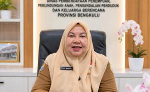 Kepala Dinas Pemberdayaan Perempuan, Perlindungan Anak, Pengendalian Penduduk dan Keluarga Berencana (DP3AP2KB) Provinsi Bengkulu, Ns. Gusti Miniarti, S.Kep., M.H., 