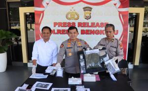 Satresnarkoba Polresta Bengkulu menggelar Press Release