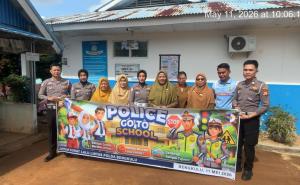 Ditlantas Polda Bengkulu Gelar Police Goes to School di SMPN 24