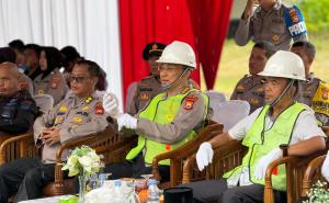Karo Logistik Polda Bengkulu Lakukan Groundbreaking Gudang Ketahanan Pangan Polri 