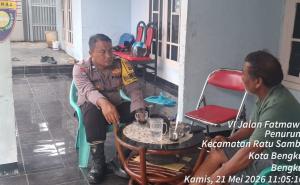 Bhabinkamtibmas Kelurahan Penurunan Intensifkan Sambang DDS dan Himbauan Kamtibmas