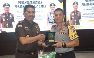 Kapolda Bengkulu Brigjen Pol Yudhi Sulistianto Wahid, S.I.K. melakukan silaturahmi ke Kepala Kejaksaan Tinggi Bengkulu 
