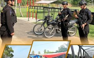 Personel Kompi 4 Batalyon A Pelopor Satbrimob Polda Bengkulu Laksanakan Patroli KRYD, Jaga Kamtibmas Kota Bengkulu Tetap Kondusif