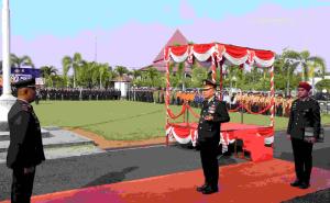 Polres Kaur menggelar Upacara dan Syukuran yang berlangsung khidmat di Lapangan Kantor Bupati Kabupaten Kaur