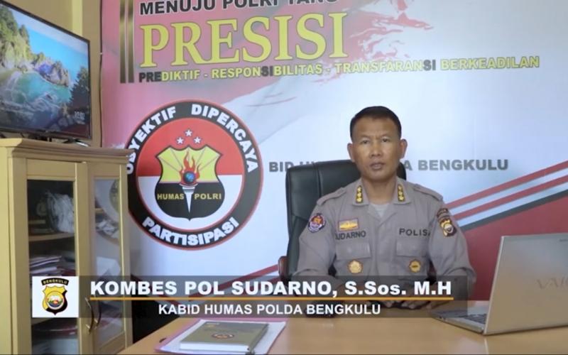 Kabid Humas Polda Bengkulu Kombes Pol Sudarno SSos MH Open configuration options