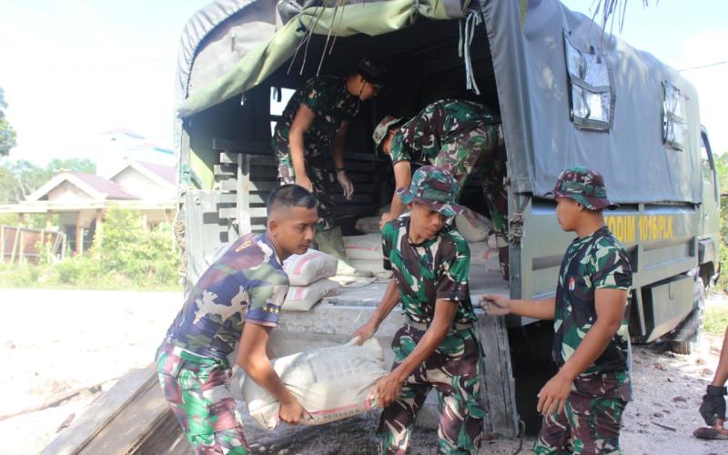 Pembangunan Pos Kamling Proyek TMMD Capai 42 Persen 