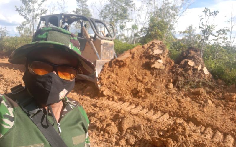 TMMD Ke-112 Buka Akses Jalan Utama di Wilayah Kampuri