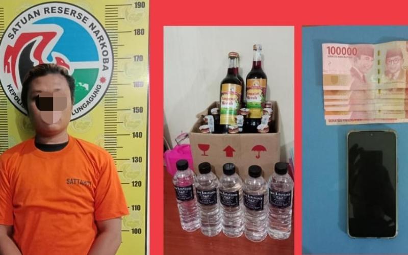 Jual Miras di Warung Kopi, Pria Warga Rejotangan Ditangkap Sat Resnarkoba Polres Tulungagung