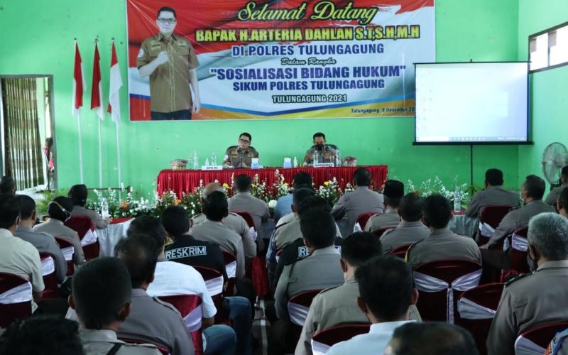 Program Sosialisasi Bidang Hukum Polres Tulungagung Dihadiri Anggota Komisi III DPR RI H Arteria Dahlan