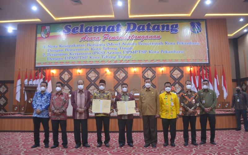 Pemkot Tebing Tinggi Dan Pemkot Pekanbaru Jalin MOU Diberbagai Bidang
