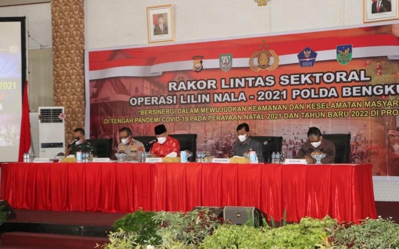 Polda Bengkulu Gelar Rakor Lintas Sektoral Kesiapan Ops Lilin Nala 2021