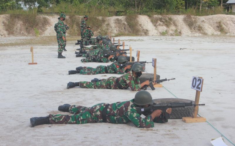 Asah Kemampuan Menembak Prajurit, Kodim 1016 Palangka Raya Gelar Latbakjatri Triwulan IV
