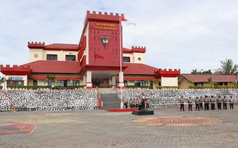 Wakapolda Bengkulu Pimpin Apel Pelepasan BKO Brimob