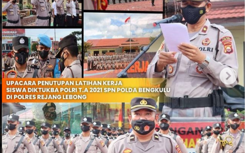 Pelepasan Pita Tandai Berakhirnya Latja Siswa SPN Polda Bengkulu