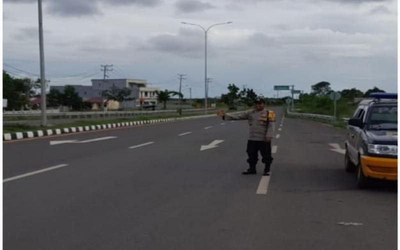 Tekan Aksi Balap Liar di Jalan Raya Pintu Tol Betungan, Patroli Polsek Selebar Gelar Patroli Sore