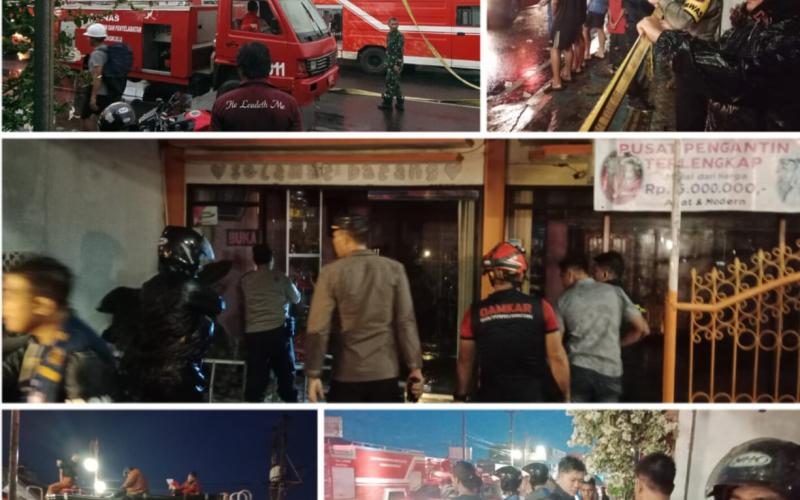 Polresta Bengkulu Berikan Pengamanan dan Olah TKP Kebakaran Febby Salon