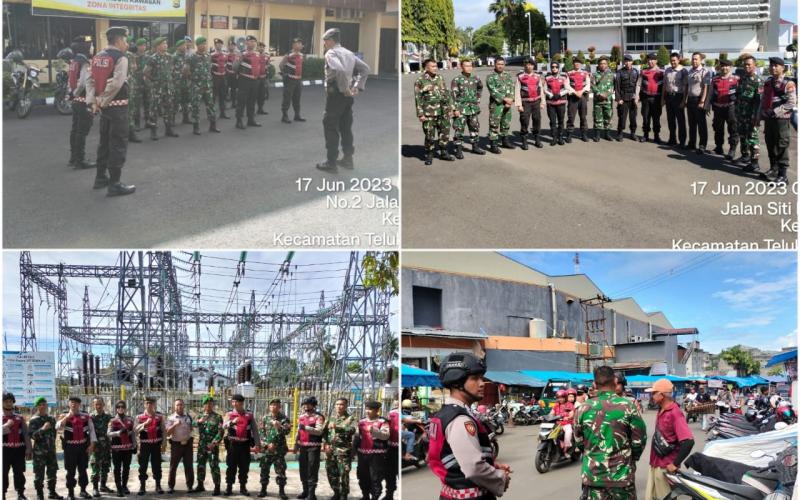 Patroli Perintis, Sat Samapta Polresta Bengkulu Berikan Imbauan kepada Pedagang Pasar Minggu