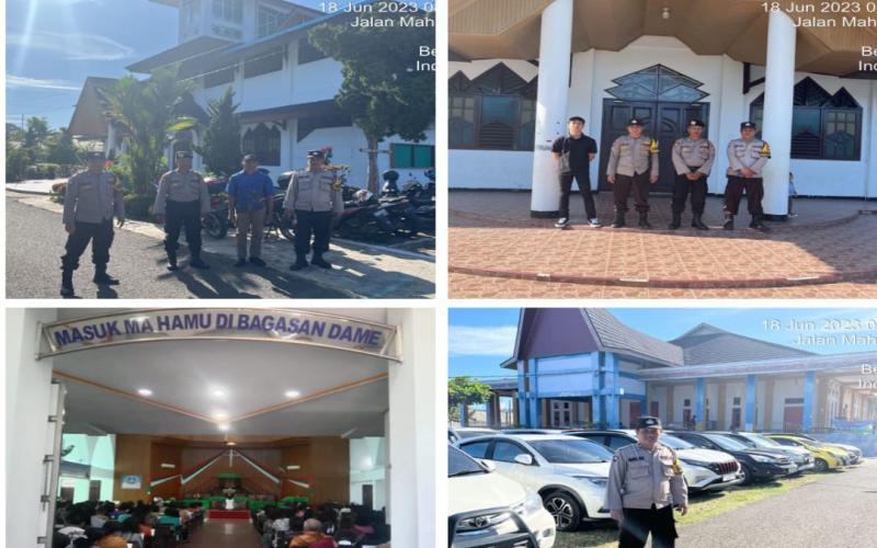 Berikan Rasa Aman kepada Jemaat Gereja, Polsek Gading Cempaka Lakukan Pengamanan