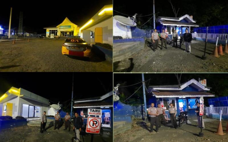 Patroli, Polsek Teluk Segara Berikan Imbauan Kamtibmas kepada Security PLN dan Petugas Parkir