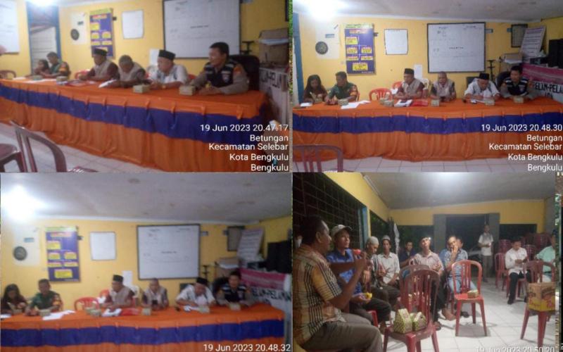 Bhabinkamtibmas Polsek Selebar, Hadiri Kegiatan Pemilihan Ketua LPM Kelurahan Betungan 