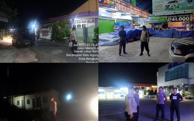 Antisipasi Gangguan Kamtibmas, Polsek Ratu Agung Patroli Rutin 