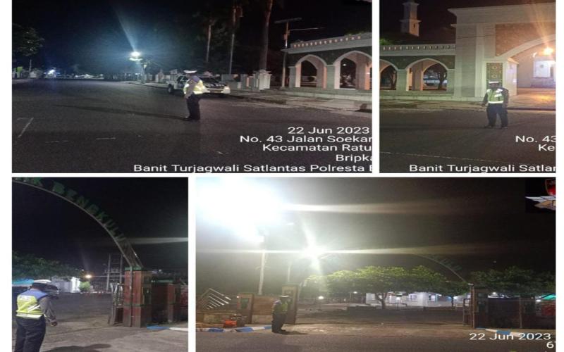 Patroli Subuh, Sat Lantas Polresta Bengkulu Sasar Masjid AT- Taqwa
