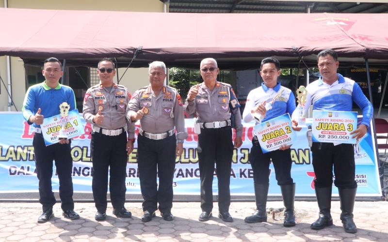 Satlantas Polres Kepahiang Raih Juara Kedua dan Ketiga Lomba Safety Riding Tingkat Polda Bengkulu
