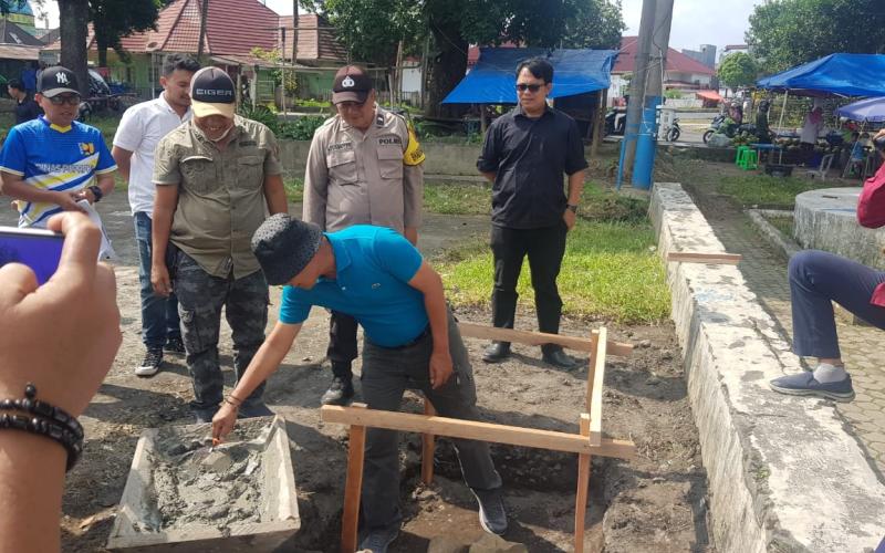 Bhabinkamtibmas Polsek Curup Hadiri Kegiatan Pelaksanaan Titik Nol Kelurahan Pasar Baru 