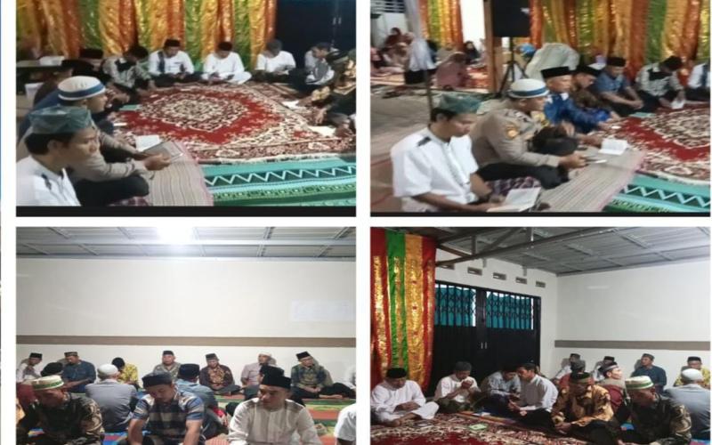 Bhabinkamtbmas Polsek Selebar Sambang Duka Ikuti Yasinan dan Tahlilan 40 Hari 