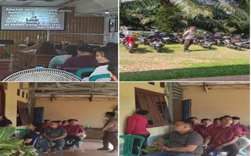 Polsek Kampung Melayu Terjunkan Personel Amankan Ibadah Mingguan di Gereja 