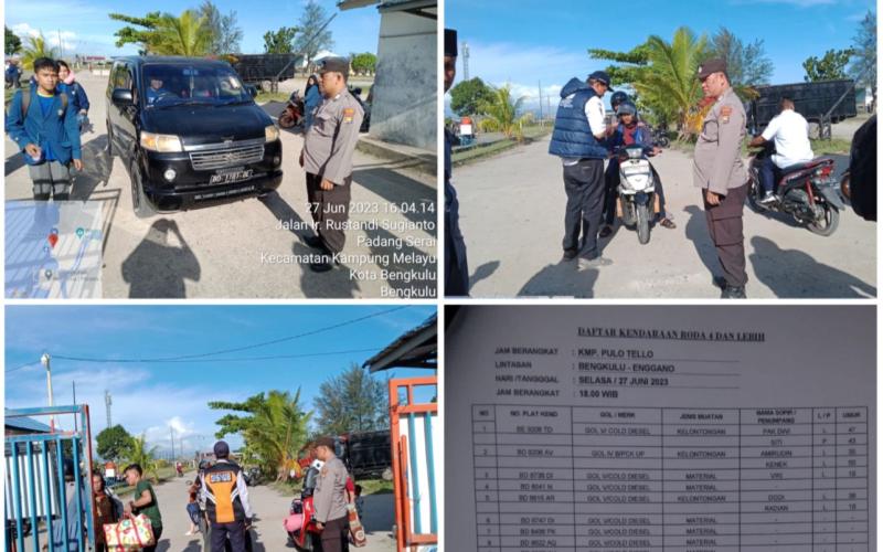 KSKP Pulau Baai Lakukan Monitoring Keberangkatan dan Kedatanagn Kapal KMP Pulo Tello 
