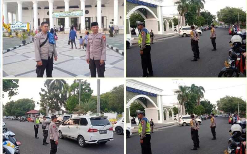 Polresta Bengkulu dan Polsek Jajaran Laksanakan Pengaman Ibadah Salat Iduladha 1444 H