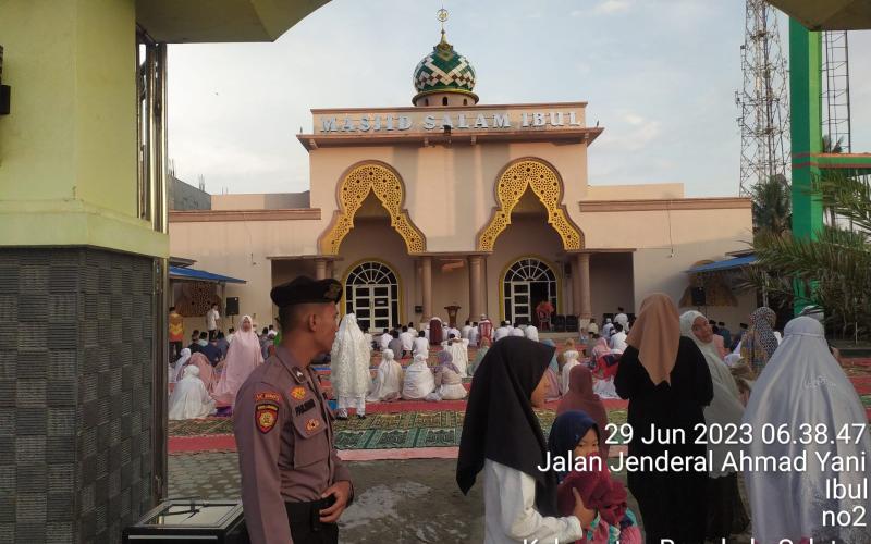 Pengamanan Sholat Idul Adha 1444 H/Tahun 2023 di Wilkum Polres BS dan Polsek Jajaran