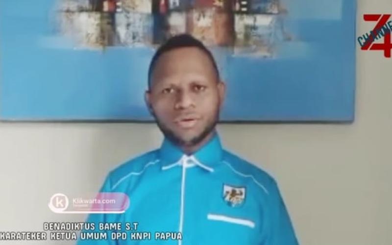 Benadiktus Bame, kareteker DPD KNPI Provinsi Papua