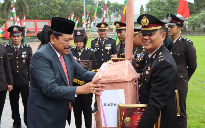 Polsek Batiknau Juara Kebersihan Mako Dalam Rangka Hut Bayangkara ke 77
