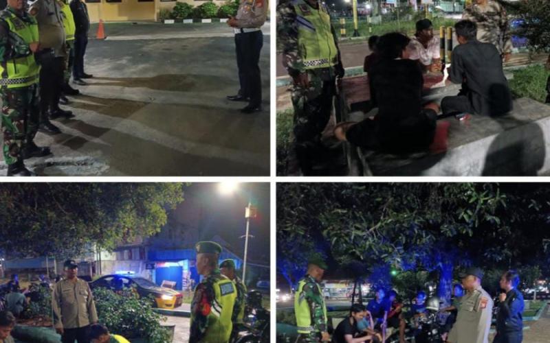 Jaga Kamtibmas, Polsek Muara Bangkahulu Patroli Gabungan Bersama Koramil